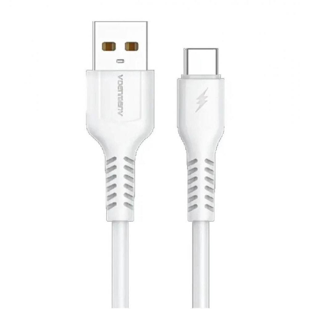 Denmen Silicone USB Type-C 1m White (DM-D42T-WH) - зображення 1