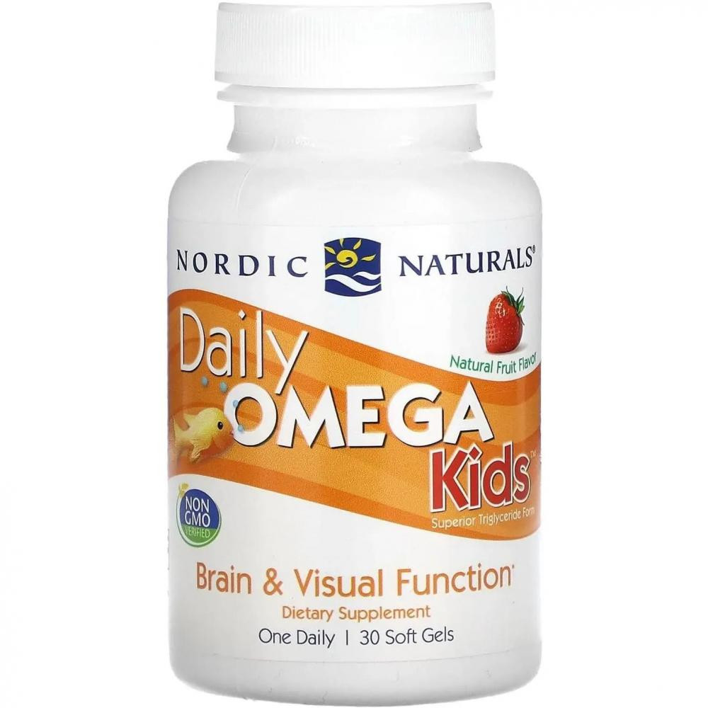 Nordic Naturals Daily Omega Kids фруктовий смак 30 капсул - зображення 1