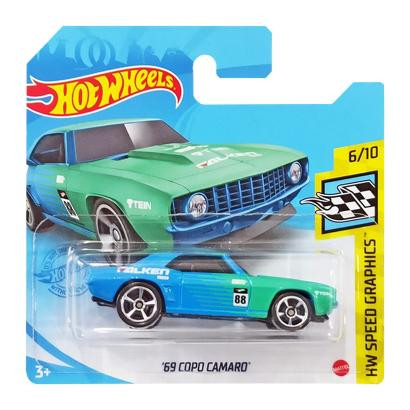 Hot Wheels 69 Copo Camaro HW Speed Graphics 1:64 GRY44 Blue Green - зображення 1