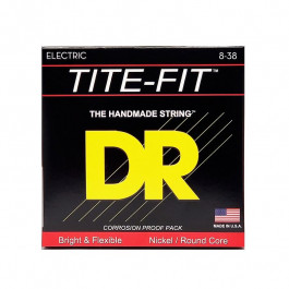   DR Струны для электрогитары LLT-8 Tite-Fit Nickel Plated Lite Lite Electric Strings 8/38