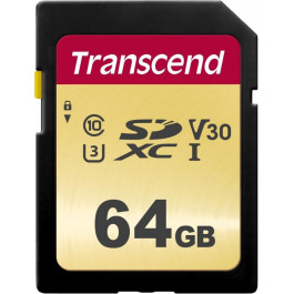   Transcend 64 GB SDXC UHS-I U3 500S TS64GSDC500S