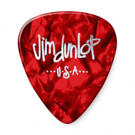   Dunlop 483P09MD Genuine Celluloid Red Pearloid Medium 12 шт.