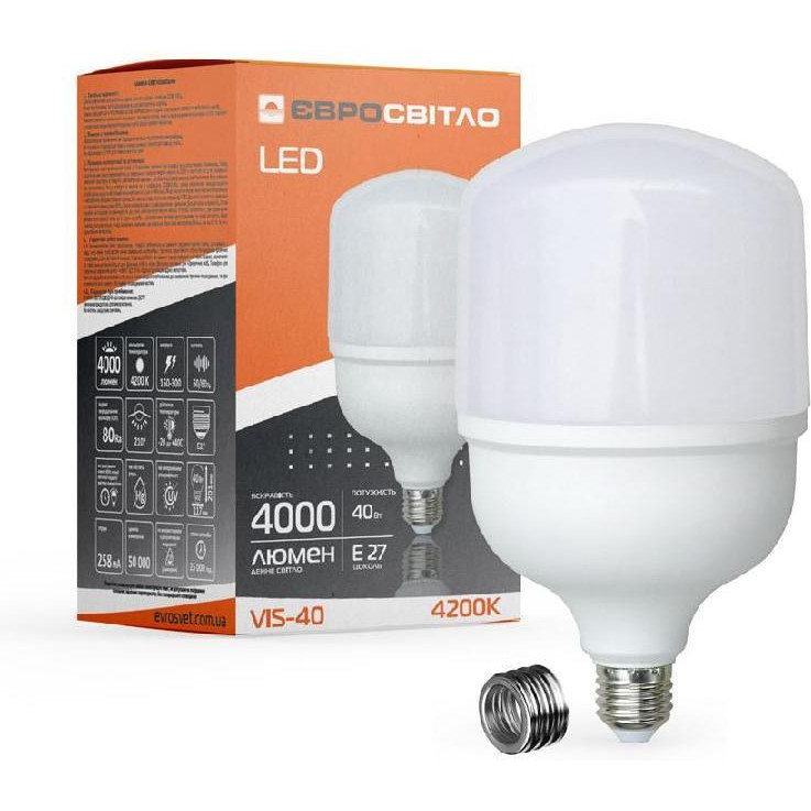 Евросвет LED VIS-40-E40 40Вт 6400К (40895) - зображення 1