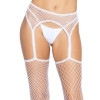 Leg Avenue Net stockings with garter belt White O/S (SO8578) - зображення 5