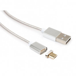   Vinga USB 2.0 AM to Micro-BM Magnetic Silver 1m (VCPDCMMAG1S)