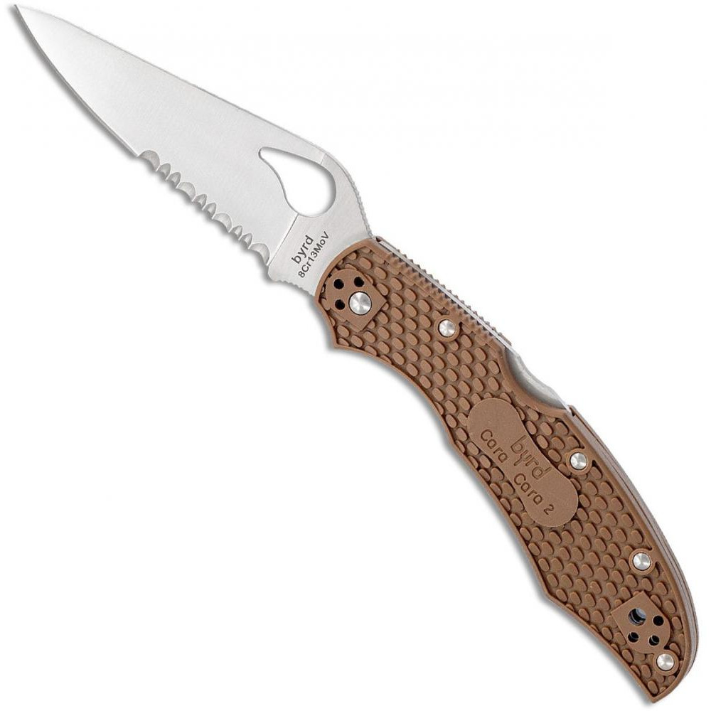 Spyderco Byrd Cara Cara 2 Serrator Brown (BY03PSBN2) - зображення 1