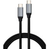 Vinga USB-C to USB-C 3.2 Gen 2 10GBps Nylon 100W 1.5m Black (VCPDCU3215) - зображення 1