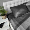 Emily Home Комплект постільної білизни Fiber Grey Stripe  мікрофібра сірий Двоспальний комплект (94193749) - зображення 1