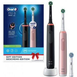   Oral-B D505 PRO 3 3900 Black + Pink 3 насадки