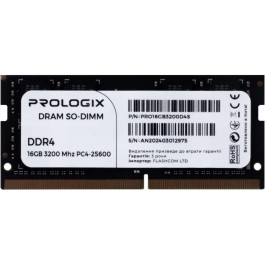   Prologix 16 GB SO-DIMM DDR4 3200 MHz (PRO16GB3200D4S)