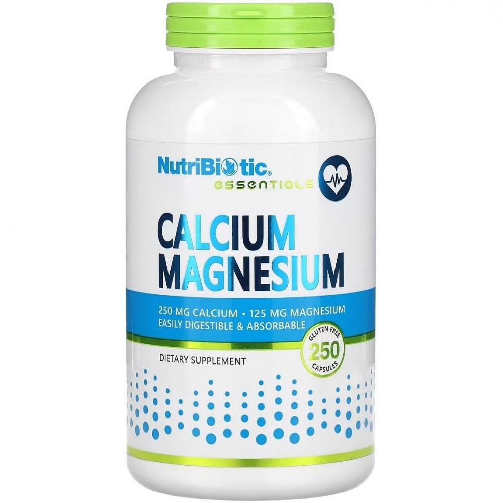 NutriBiotic Calcium Magnesium 250 капсул - зображення 1