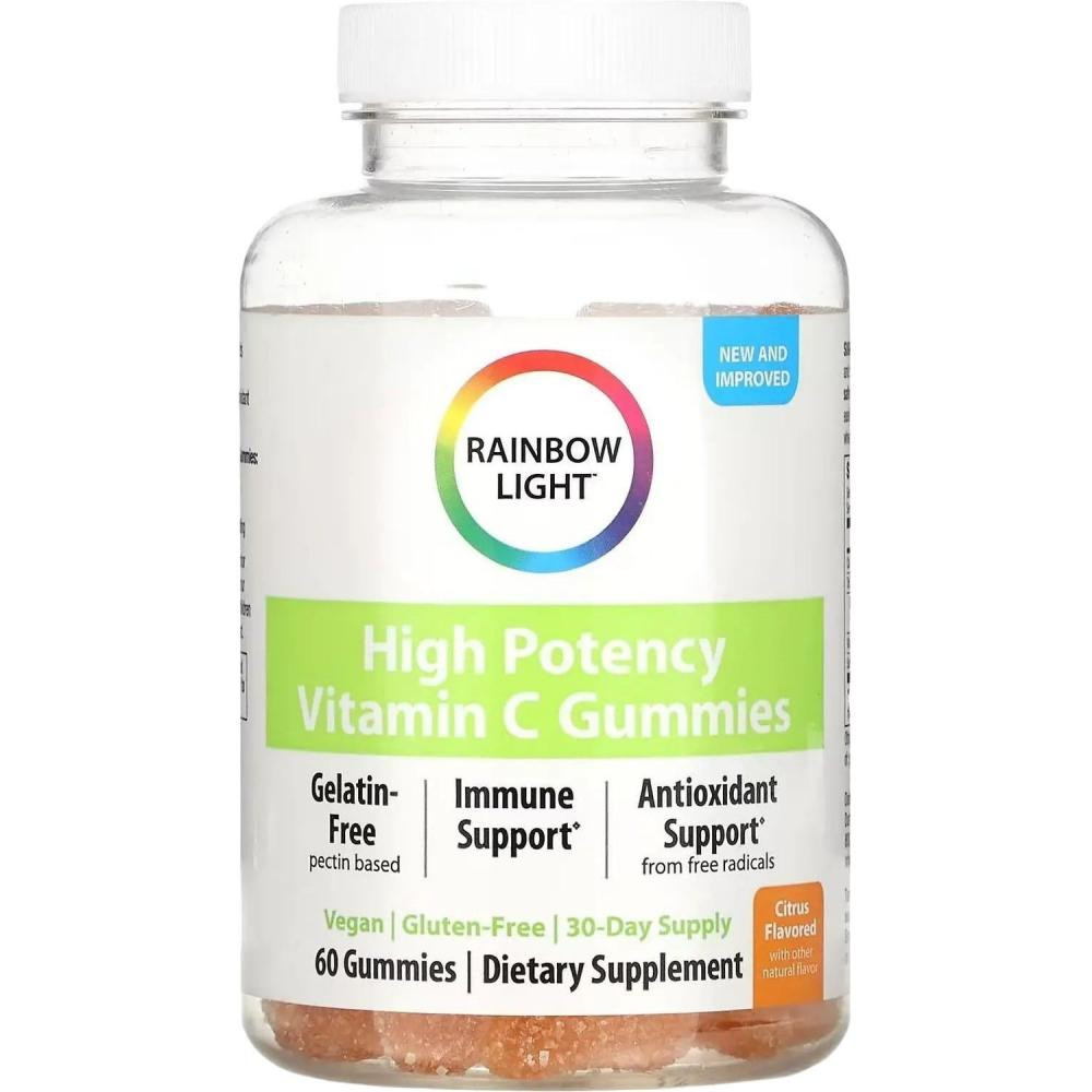 Rainbow Light Vitamin C Gummies з цитрусовим смаком 60 жувальних цукерок - зображення 1