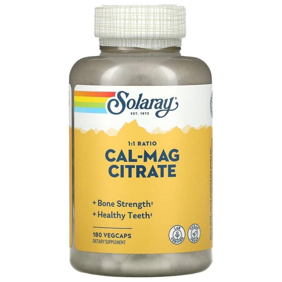 Solaray Cal-Mag Citrate High Potency 180 капсул - зображення 1