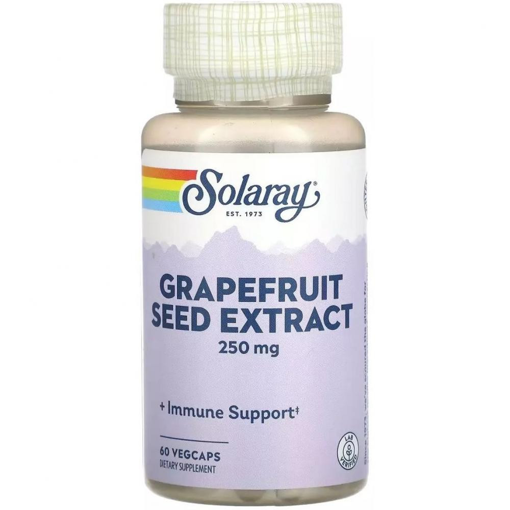 Solaray Grapefruit Seed Extract 250 мг 60 вегетаріанських капсул - зображення 1