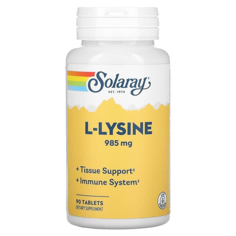 Solaray Лізин  1000 мг L-Lysine 90 таблеток - зображення 1