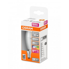   Osram LED B40 4.5W 470Lm 2700K+RGB E14 пульт ДУ (4058075430853)