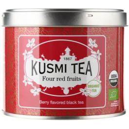   Kusmi Tea Чай чорний Чотири Червоних Фрукти органічний 100г, (3585810087771)