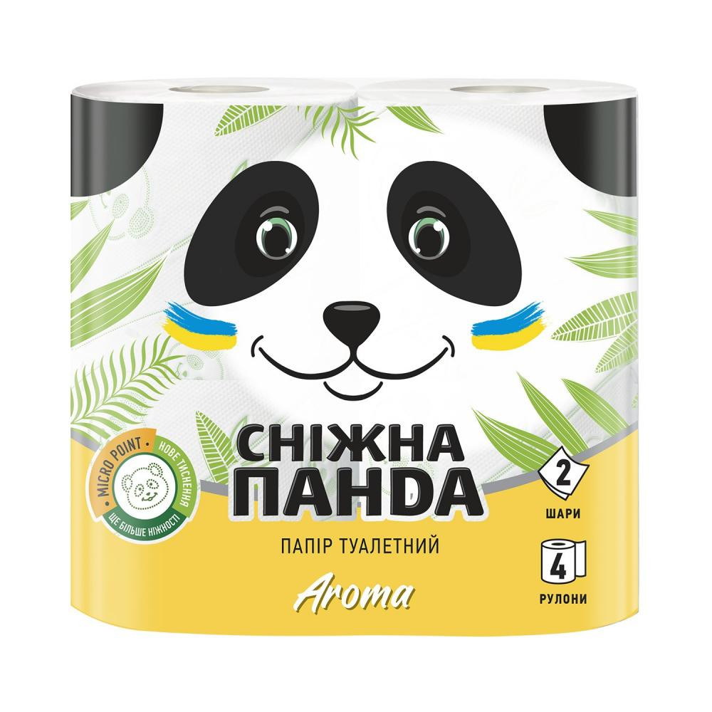 Сніжна Панда Туалетная бумага Арома 150 отрывов 2 слоя 4 рулона (4823019007695) - зображення 1