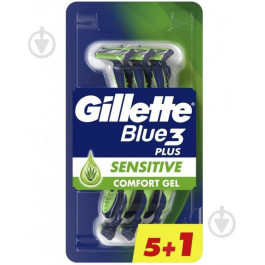   Gillette Бритва  Blue 3 Plus Sensitive 6 шт. (7702018490134)