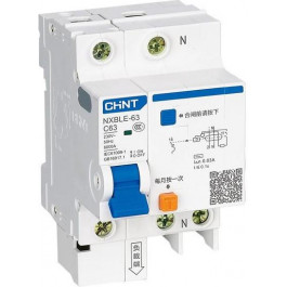   Chint АВДТ NXBLE-63Y, 1P+N, 63А, C, 30 мА, AC (105548)