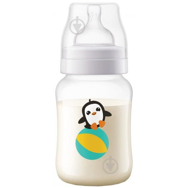 Philips Бутылочка Avent Anti-colic Пингвин, 260 мл (SCF821/13) - зображення 1