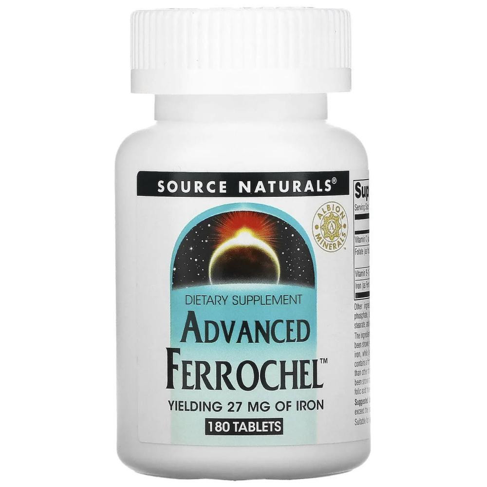 Source Naturals Advanced Ferrochel 180 таблеток - зображення 1