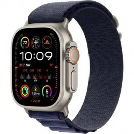   Apple Watch Ultra 2 GPS + Cellular 49mm Natural Titan. Case w. Navy Alpine Loop - Medium (MYT33+MXMY3)