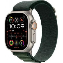   Apple Watch Ultra 2 GPS + Cellular 49mm Natural Titan. Case w. Dark Green Alpine Loop - M (MYT33+MXMV3)