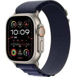   Apple Watch Ultra 2 GPS + Cellular 49mm Natural Titan. Case w. Navy Alpine Loop - Small (MYT33+MXMX3)