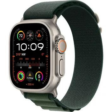 Apple Watch Ultra 2 GPS + Cellular 49mm Natural Titan. Case w. Dark Green Alpine Loop - L (MYT33+MXMW3) - зображення 1