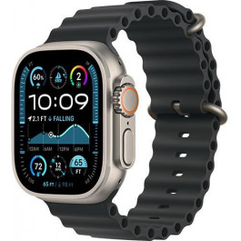   Apple Watch Ultra 2 GPS + Cellular 49mm Natural Titan. Case w. Black Ocean Band (MXTL3)