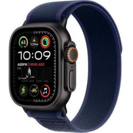   Apple Watch Ultra 2 GPS + Cellular 49mm Black Titan. Case w. Blue Trail Loop - S/M (MYTJ3+MYQ73)