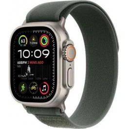   Apple Watch Ultra 2 GPS + Cellular 49mm Natural Titan. Case w. Green Trail Loop - M/L (MYT73+MXTP3)