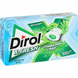   Dirol Гумка жувальна  X-Fresh Свіжість м'яти 19.5 г (949235) (7622202022760)