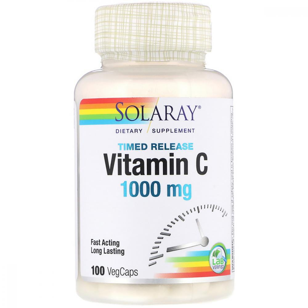 Solaray Вітамін С  двофазного вивільнення Vitamin C 1000 мг 100 капсул - зображення 1