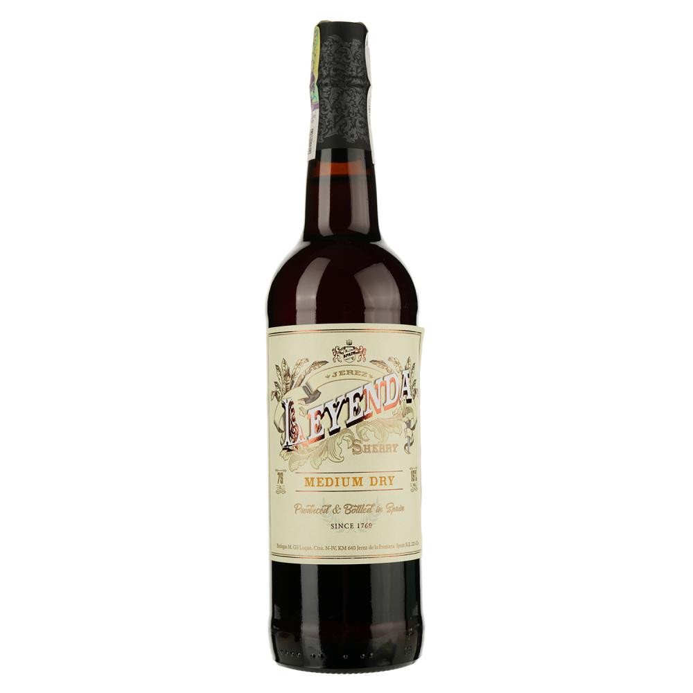 Valdespino Вино  Leyenda Jerez Medium Dry, біле, напівсухе, 15%, 0,75 л (8412449104829) - зображення 1