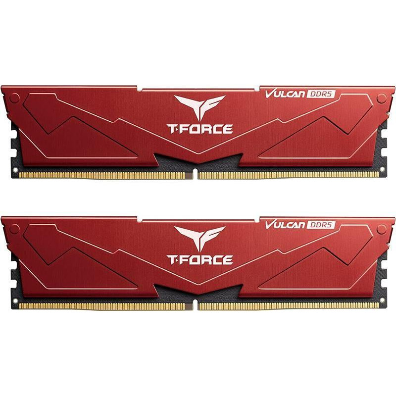 TEAM 32 GB (2x16GB) DDR5 6000MHz T-Force Vulcan Red (FLRD532G6000HC38GDC01) - зображення 1