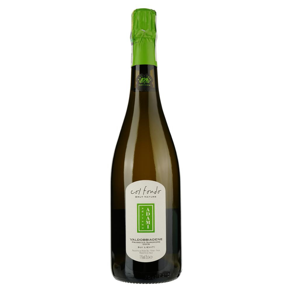 Adriano Adami Ігристе вино  Col Fondo Brut Nature, біле, нон-дозаж, 11%, 0,75 л (8024948204001) - зображення 1