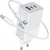 Gelius Nimble GaN 65W GP-HC051 White w/Type-C to Type-C cable (90473) - зображення 1