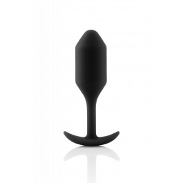   B-Vibe Snug Plug 2, силіконова, чорна (96748 /BV-008 BLK)