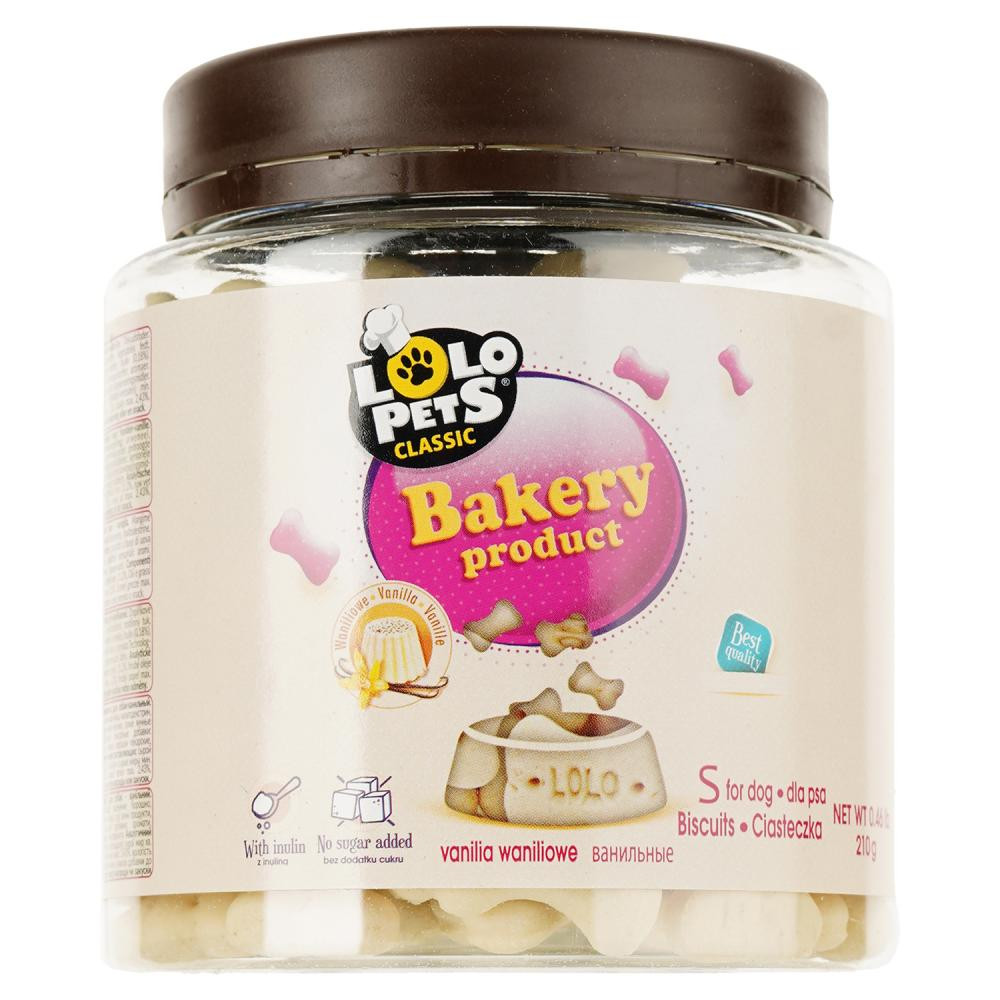 Lolo Pets Classic Bakery S Бисквиты со вкусом ванили 210 г (80610) - зображення 1