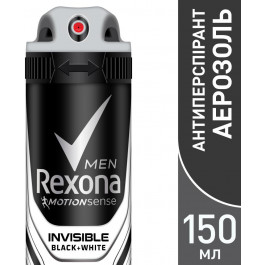   Rexona Дезодорант-спрей  Men Motionsense Invisible Black+White, 150 мл (8712561534444)