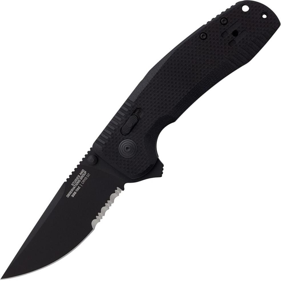 SOG TAC XR Black/Partially Serrated (12-38-03-41) - зображення 1