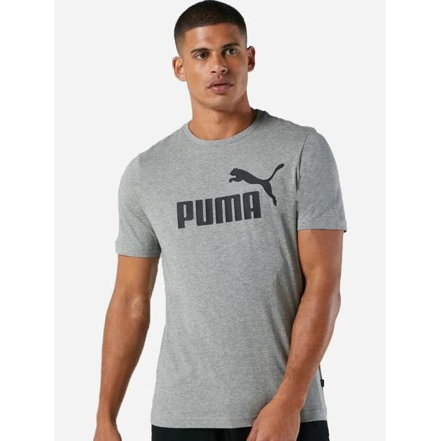 PUMA Футболка  Ess Logo Tee 58666603 M Medium Gray Heather (4063697404564) - зображення 1