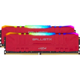   Crucial 32 GB (2x16GB) DDR4 3200 MHz Ballistix RGB Red (BL2K16G32C16U4RL)