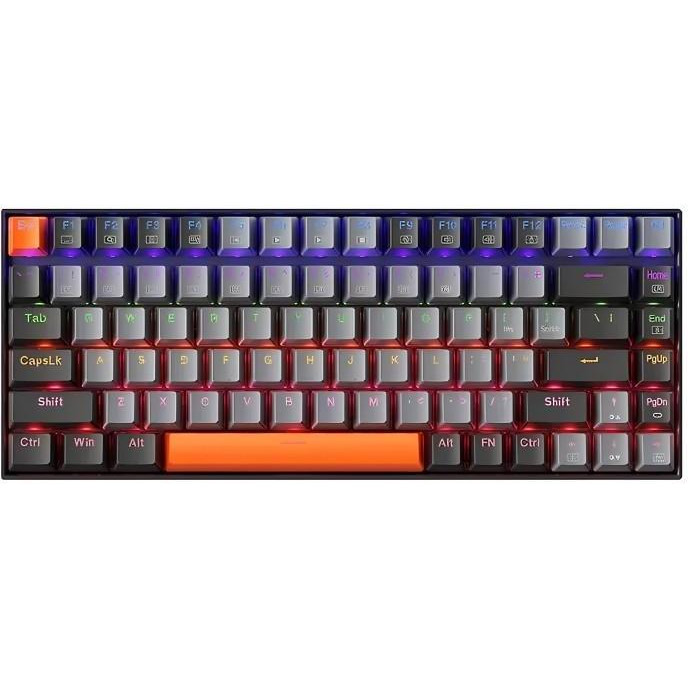 Machenike K500A-TKL 84Key, RED SWITCH, USB-A, EN/UKR, Grey/Black color, RGB (K500B84-RED, K500-84R) - зображення 1