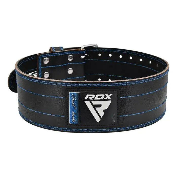 RDX RD1 4 Powerlifting Leather Gym Belt, Blue XL (WPB-RD1U-XL) - зображення 1