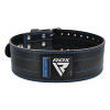 RDX RD1 4 Powerlifting Leather Gym Belt, Blue L (WPB-RD1U-L) - зображення 1