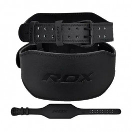   RDX 6" Leather Gym Belt, Full Black M (WBS-6FB-M)