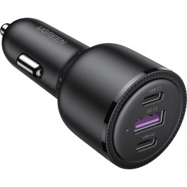   UGREEN CD239 69W 2xUSB Type-C PD + USB-A Fast Car Charger Black (20467)